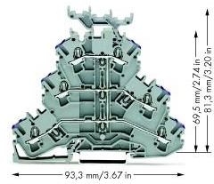 Wago 2002-3238 3-уровневые клеммы