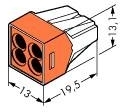 Wago 773-164 4-проводная клемма;0,75-2,5 мм.кв.;