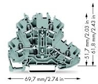 Wago 2002-2214/1000-492 С центральной маркировкой