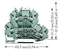 Wago 2002-2201 2-уровневые клеммы