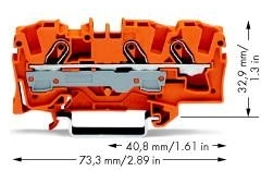 Wago 2006-1302 3-проводная проходная клемма