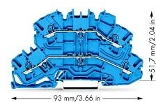 Wago 2002-2604 DSK-Tr, Durchgangsklemme, blau