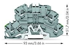 Wago 2002-2667 2L DSK-Tr, Basisklemme, EG-PE (gruen