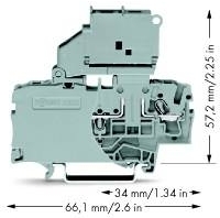 Wago 2002-1611 Клемма с размыкателем и предохранит.