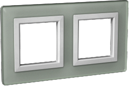 ДКС 4400824 Рамка из натурального стекла, "Avanti", белая, 4 модуля