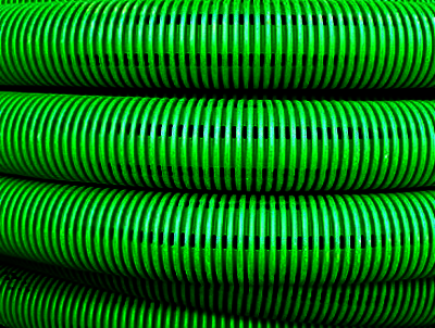 ДКС 140990-8K Двустенная труба ПНД гибкая дренажная д.90мм, SN8, перфорация 360 град., в бухте 50м, цвет зеленый