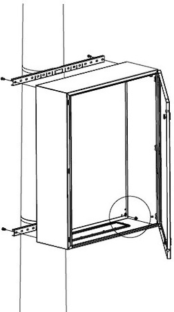 ДКС R5FB500 Комплект крепления шкафов CE/RAM box к столбу (ширина шкафа - 500 мм)