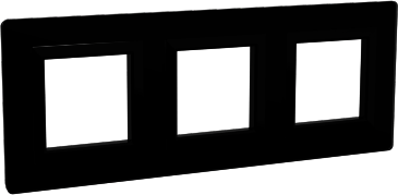 ДКС 4402826 Рамка из натурального стекла, "Avanti", черная, 6 модулей