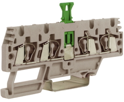 ДКС ZHMS10GR HMM.2/2+2/SGR, проходной зажим, 2 ввод/2 вывода, серый 2,5 кв.мм, с размыкателем