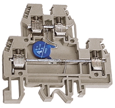 ДКС ZDSV024GR DAS.4/V24GR, 2х уровневый проходной зажим серый 4 кв.мм с варистором между уровнями 24 В