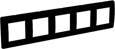 ДКС 75015B Рамка на 2+2+2+2+2 модуля (пятиместная), черная