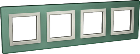 ДКС 4406828 Рамка из натурального стекла, "Avanti", светло-зеленая, 8 модулей