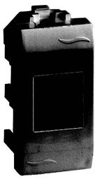 ДКС 77644N Телефонная розетка RJ-11 (разъем AMP), черная, 1мод.