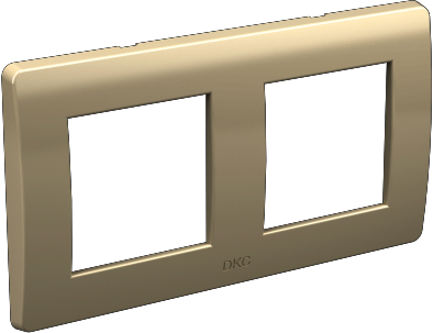 ДКС 75012W Рамка на 2+2 модуля (двухместная), белая, RAL9010