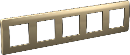 ДКС 75015W Рамка на 2+2+2+2+2 модуля (пятиместная), белая, RAL9010