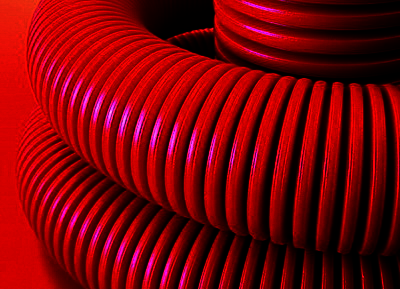 ДКС 12197572 Двустенная труба ПНД гибкая для кабельной канализации д.75мм с протяжкой, SN10, в бухте 72м, цвет красный