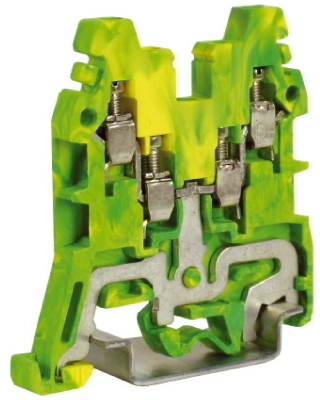 ДКС ZCE110 CBE.2, зажим для заземления желт.зелен 2,5 кв.мм 2 ввод/2вывода