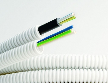 ДКС 9S92050 Электротруба ПВХ гибкая гофр. д.20мм, цвет серый, с кабелем ВВГнг(А)-LS 3х2,5мм² РЭК "ГОСТ+", 50м