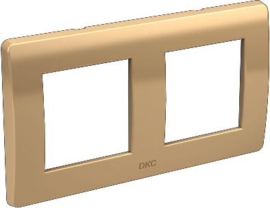ДКС 75012O Рамка на 2+2 модуля (двухместная), слоновая кость, RAL9001