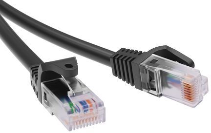 ДКС RN6UU4510BK Патч-корд неэкранированный CAT6 U/UTP 4х2, LSZH, черный, 1.0м