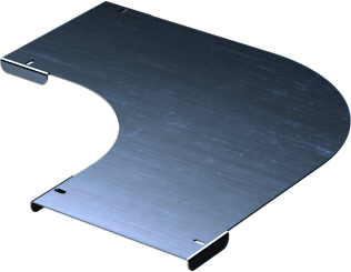 ДКС IKLCV6700C Крышка на угол горизонтальный 45 градусов 700, R600, 1,0 мм, нержавеющая сталь AISI 304