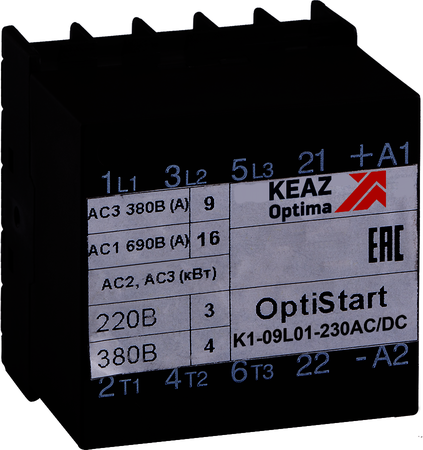 КЭАЗ 117577 Мини-контактор OptiStart K1-09L10-230AC/DC