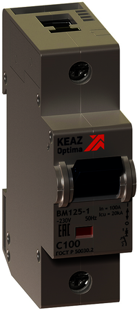КЭАЗ 138602 Выключатель автоматический модульный OptiDin BM125-3D80-14ln-УХЛ3     	  