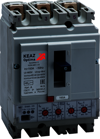 КЭАЗ 285503 Выключатель автоматический OptiMat D160H-MR1-У3