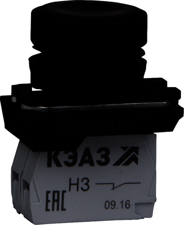 248240 Кнопка КМЕ4111м-черный-1но+1нз-цилиндр-IP40-КЭАЗ