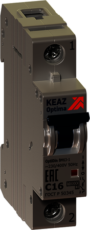 КЭАЗ 261208 Выключатель автоматический модульный OptiDin BM63-1Z2-DC-УХЛ3 (Новый)