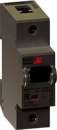 КЭАЗ 235978 Выключатель автоматический модульный OptiDin BM125-1D100-14ln-ОМ4-РЕГ