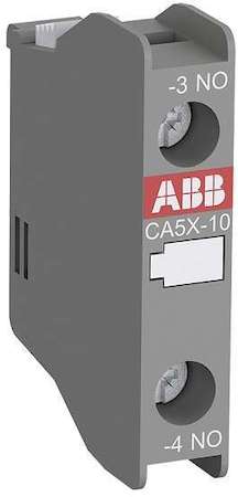 Блок контактный дополнительный CA5X-10 (1НО) фронтальный для контакторов AX06…AX80 и реле NX ABB 1SBN019010R1010
