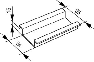 DIN-рейка 35х15мм TS35X15 EATON 050657