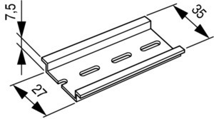 DIN-рейка 35х7.5мм TS35X75 EATON 053030