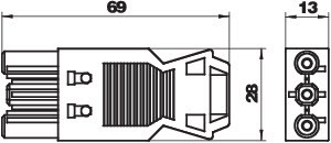 OBO Bettermann Разъем 3п Modul45connect вилка 16А 250B BT-S GST18i3p SW черн. OBO 6108056