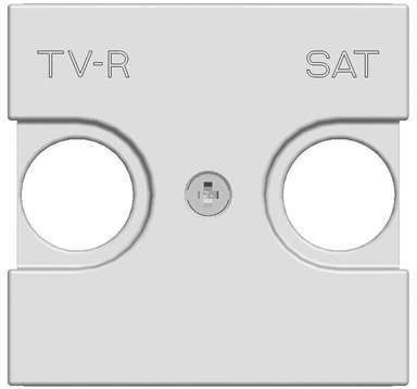 Накладка для TV-R-SAT розетки 2мод. Zenit бел. ABB 2CLA225010N1101