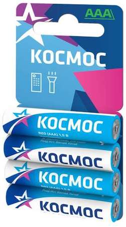 КОСМОС Элемент питания солевой R03 4хBL (блист.4шт) Космос KOCR034BL