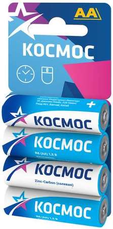 КОСМОС Элемент питания солевой R6 4хBL (блист.4шт) Космос KOCR64BL