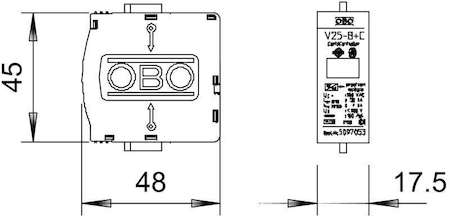 OBO Bettermann Вставка для УЗИП (Класс I) C 25-B O-190 OBO 5096782