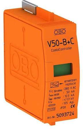 OBO Bettermann Вставка для УЗИП (Класс I+II) 150В V 50-B+C 0-150 OBO 5094400