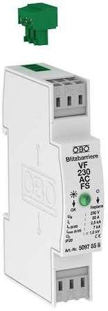 OBO Bettermann Устройство защиты от импульсных перенапр. УЗИП для силовых сетей (Класс III) 230В VF230-AC-FS OBO 5097858