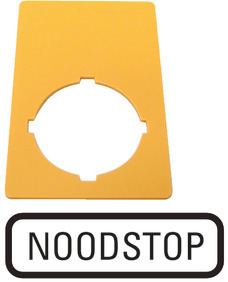 Знак аварийная остановка 50х33мм "NOODSTOP" M22-XZK-NL99 жел. EATON 216475