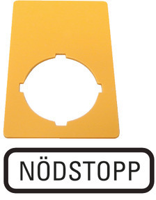 Знак аварийная остановка 50х33мм "NODSTOPP" M22-XZK-S99 жел. EATON 216476