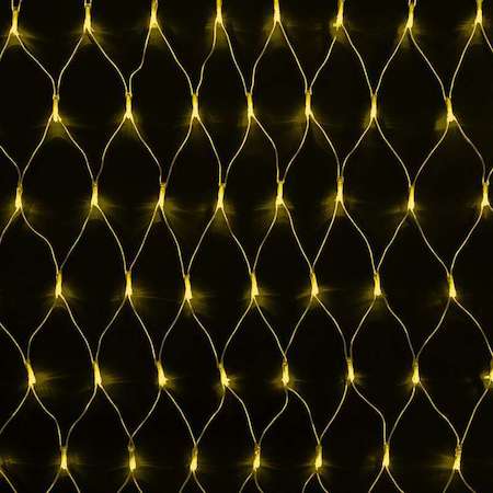 Гирлянда "Сеть" 2х1.5м свечение с динамикой 288LED жел. 230В провод прозр. Neon-Night 215-041