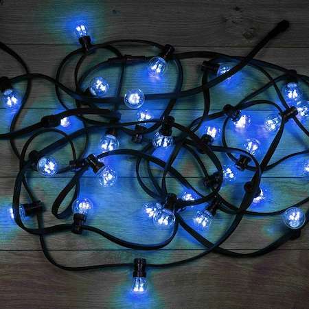 Гирлянда "LED Galaxy Bulb String" 10м 6х30LED син. IP65 влагостойкая провод черн. каучук Neon-Night 331-323