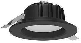 Светильник светодиодный Downlight 116х55 11Вт 3000К IP54 встраив. круглый RAL9005 черн. мат. VARTON V1-R0-T0011-10000-4401130