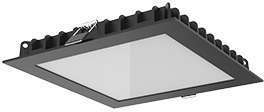 Светильник светодиодный Downlight 200х200х25 25Вт 3000К IP44 встроен. квадратный RAL9005 черн. мат. VARTON V1-R0-T0342-10000-4402530