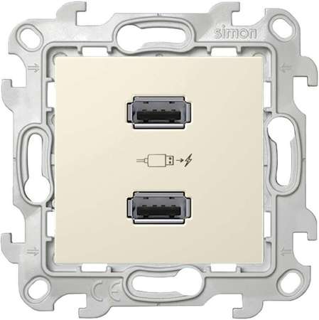 Механизм зарядного устройства розетка 2хUSB Simon24 сл. кость 2411096-031