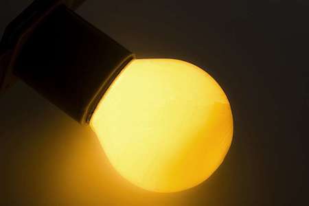 Фото Лампа накаливания декоративная ДШ цветная 10 Вт E27 для BL желтая