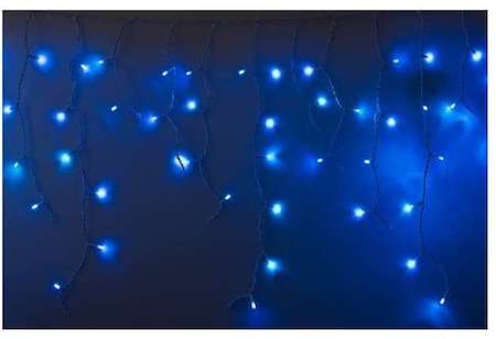 Neon-Night Гирлянда Айсикл "ПЛЕЙ ЛАЙТ" 0.6х2.4м 88LED 5.5Вт 220В IP44 мерцающая син.; черн. провод NEON-NIGHT 255-035